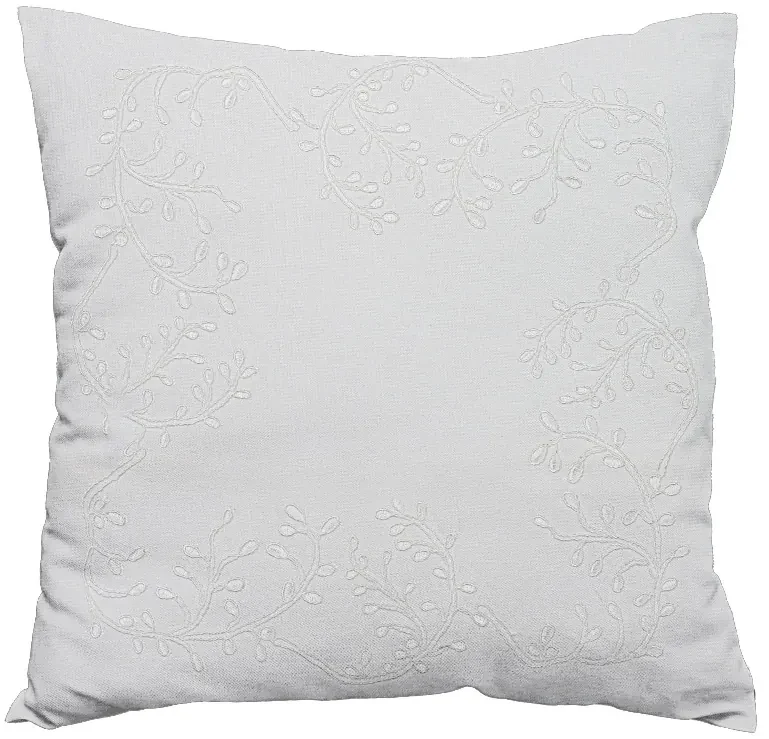 Dekoračná obliečka na vankúš LEAFY LACE 40x40 cm, biela