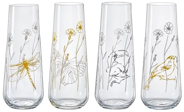 Crystalex Poháre na prosecco MEADOW 250 ml, 4 ks