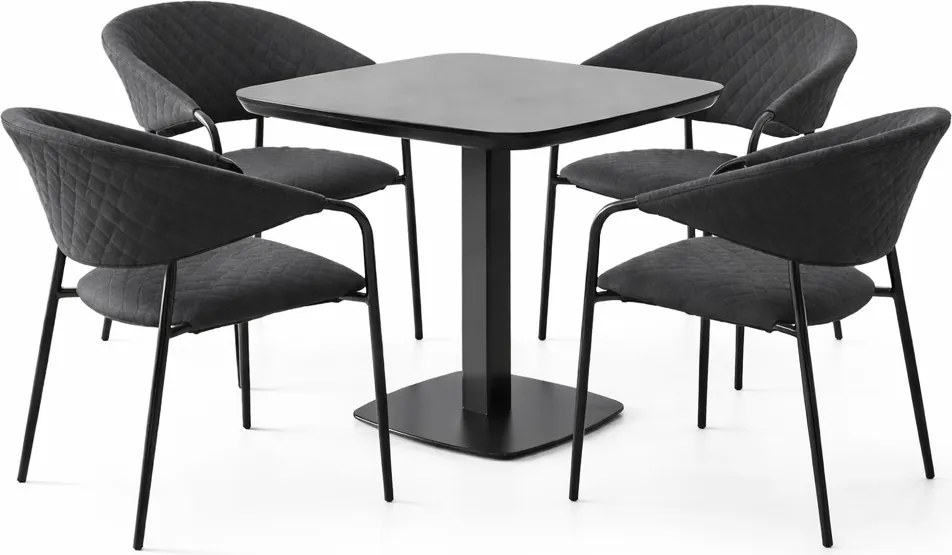 Doppler Picaso MELIA LIKA-TEX® antracit - záhradná/gastro súprava 4+1