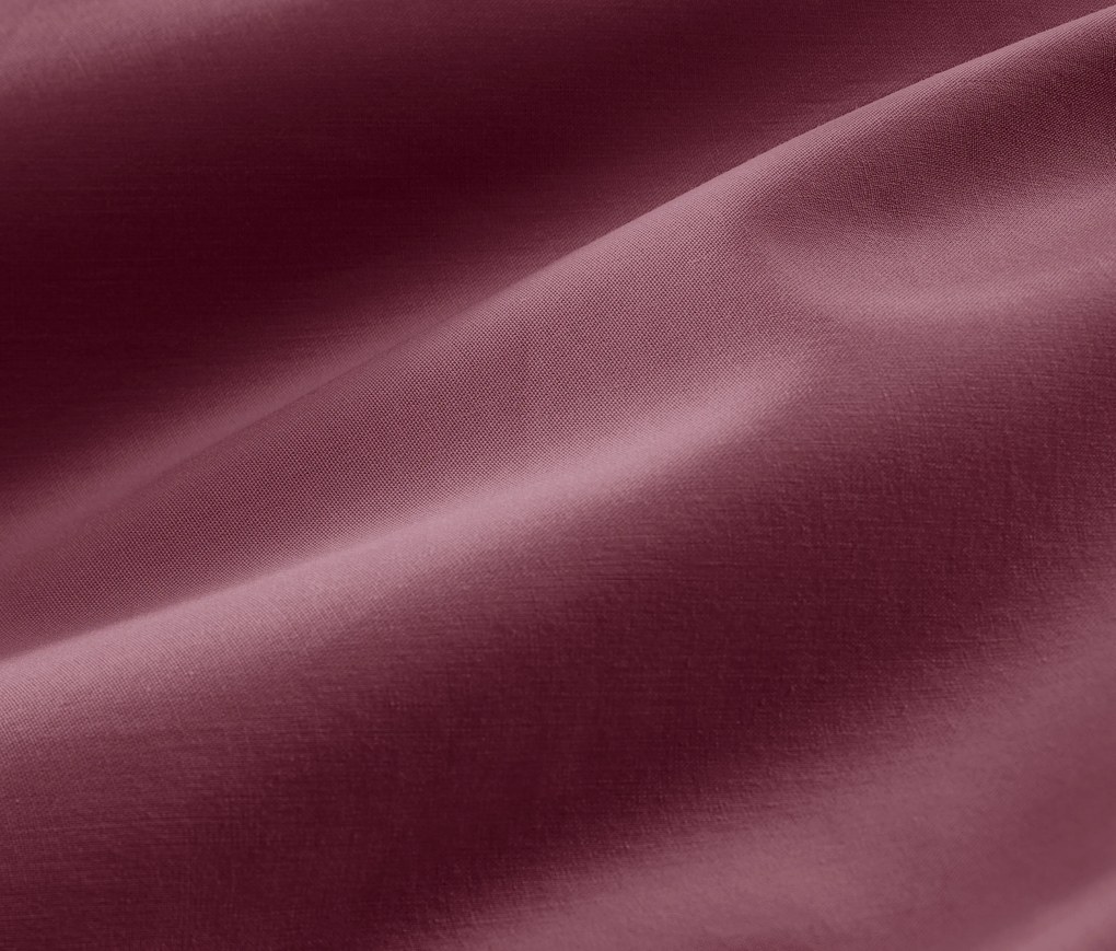 Posteľná bielizeň z bavlny a saténu, vínová, štandardná veľkosť