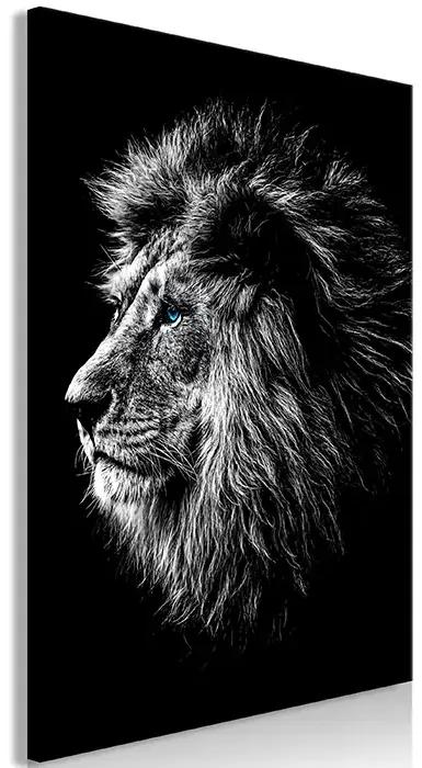 Artgeist Obraz - Blue-eyed Lion (1 Part) Vertical Veľkosť: 20x30, Verzia: Premium Print