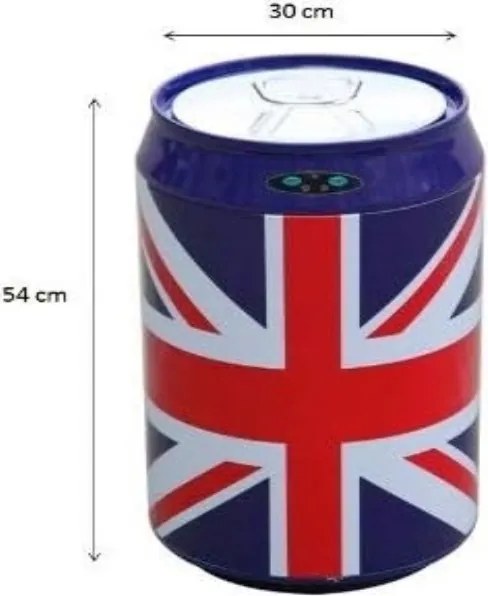 Bezdotykový odpadkový kôš 30l nápojová plechovka UK vlajka