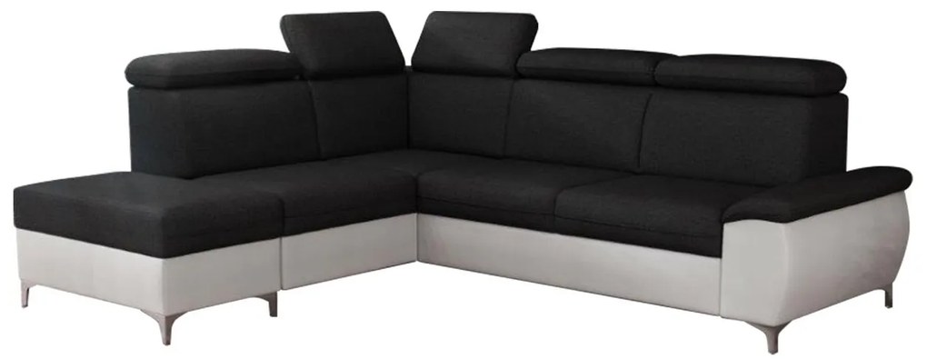 Rohová sedačka Chester C, Dostupné poťahy: ekokoža Soft 017 + Malmo New 96, Strana: ľavá
