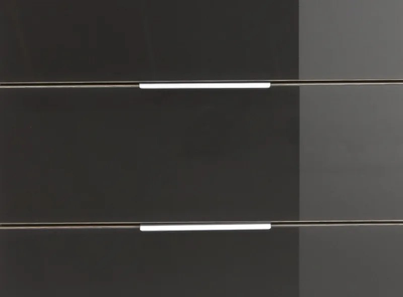 Nočný stolík Easy Plus C, dub sonoma/sivé sklo