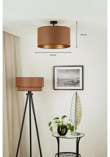 Brilagi - Prisadený luster OREGON ROLLER VEGE 1xE27/15W/230V pr. 45 cm hnedá