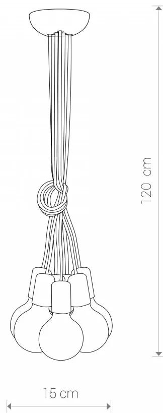 CABLE BLACK/COPPER VII 9746, h120 cm