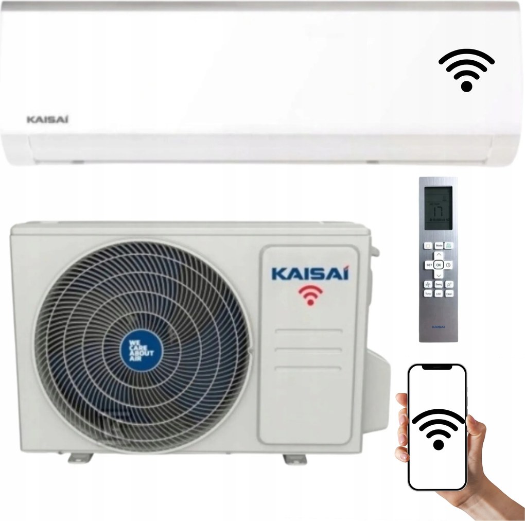 Domáca nástenná klimatizácia Kaisai Fly 5,3 kW 50 m2 WiFi Ohrievač BioHEPA