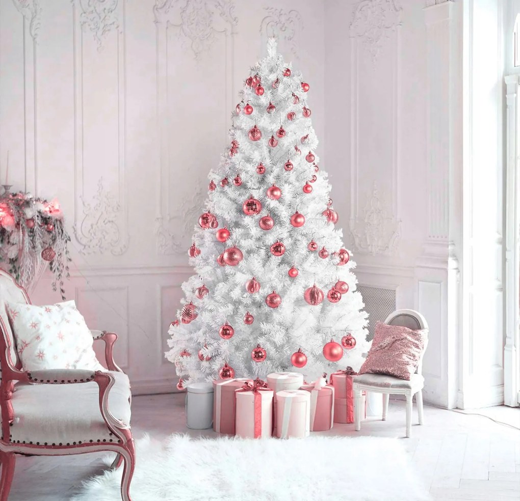 Vianočné závesné banky na stromček - 3 veľkosti - 6 druhov - 36 ks - ružové