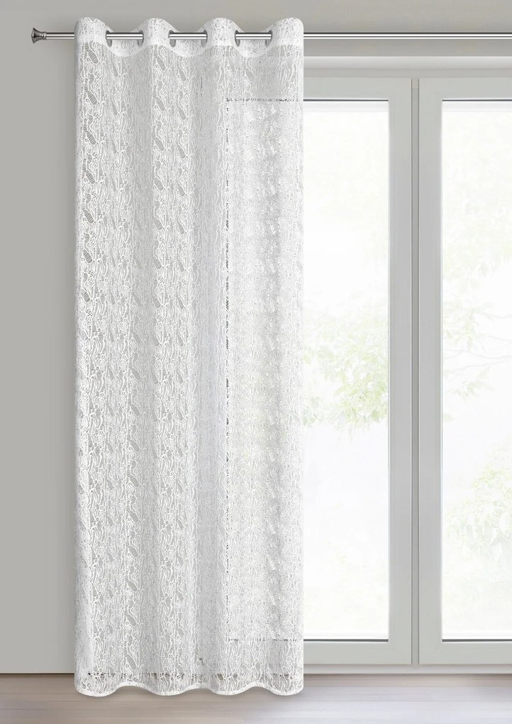 ZÁCLONA NA KRÚŽKOCH MONI 140X250 CM BIELA
