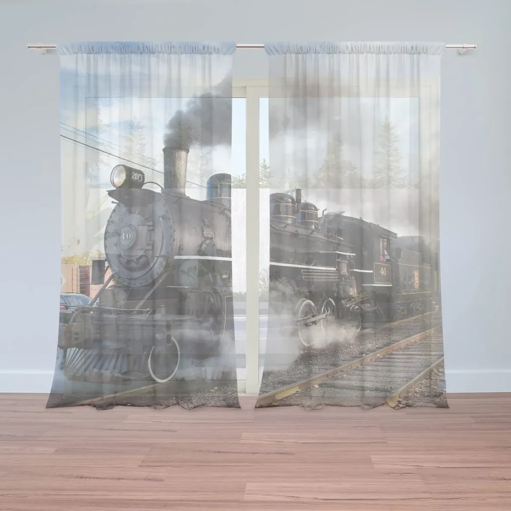 Sablio Záclony Parná lokomotíva: 2ks 150x250cm