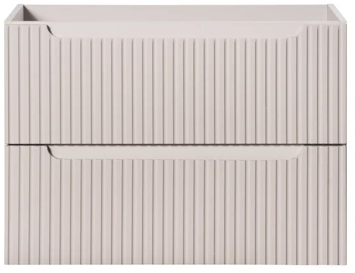 Závěsná skříňka Nova Cashmere II s deskou a umyvadlem 80 cm kašmír/bílá