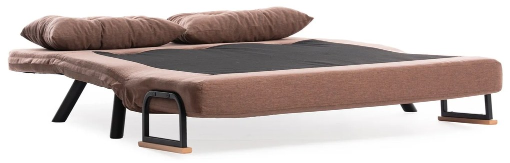 Pohovka futon Sandy (Svetlá hnedá). Akcia -19%. Vlastná spoľahlivá doprava až k Vám domov. 1073581