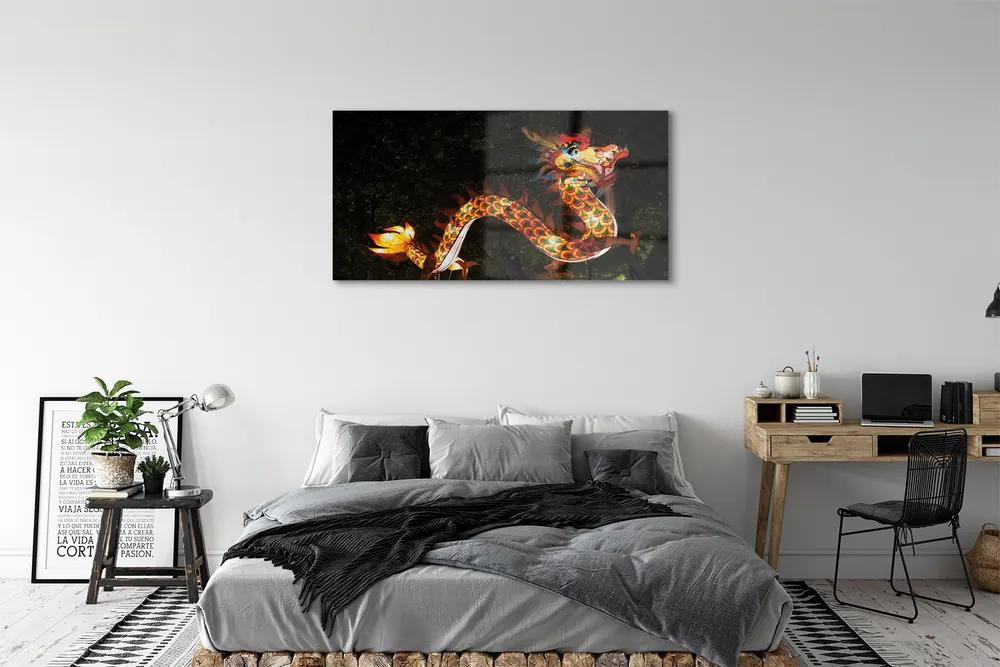 Obraz plexi Japonský drak osvetlené 125x50 cm