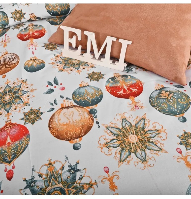 Vianočné bavlnené obliečky Magic EMI, Štandardný set jednolôžko obsahuje 1x 140x200 + 1x 70x90