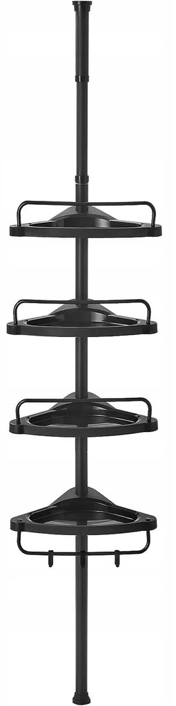 Teleskopická polica do kúpeľne BLAKO, čierna