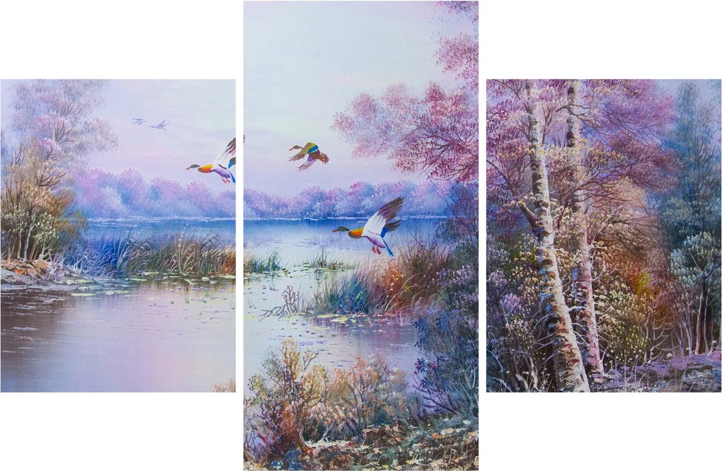 Obraz - Prichádza jeseň, olejomaľba (90x60 cm)