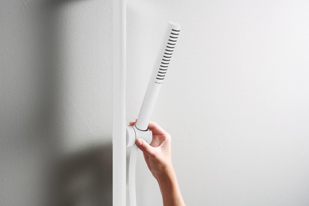 Hansgrohe Pulsify S, sprchová súprava 100 1jet EcoSmart so sprchovou tyčou 650 mm, biela matná, HAN-24372700