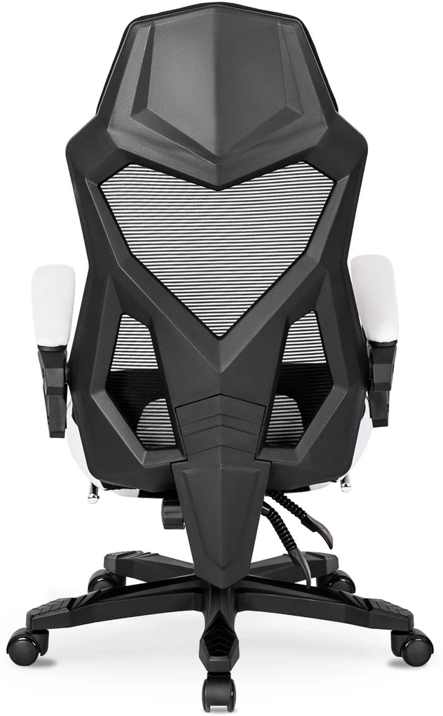 Herní židle Bing s podnožkou černá/bílá