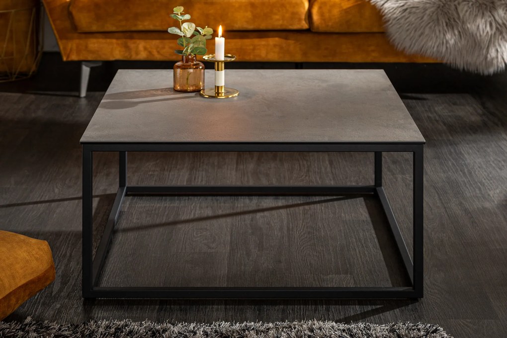 Konferenčný stolík Symbiosis 75cm betónový vzhľad keramika