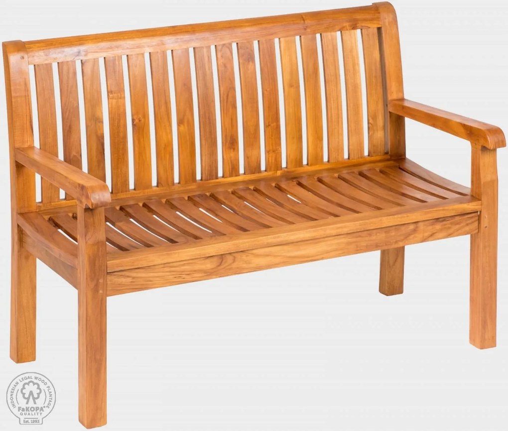 Lavica PIETRO 120 cm teak prírodná