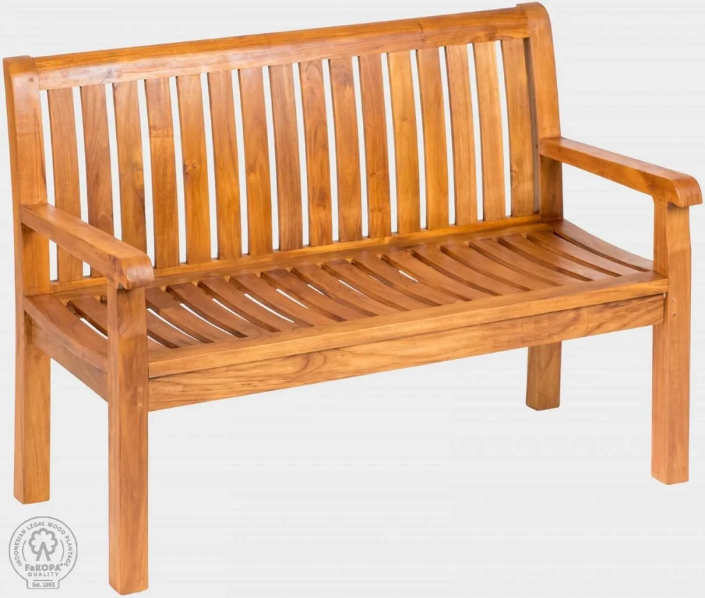 Lavica PIETRO 120 cm teak prírodná