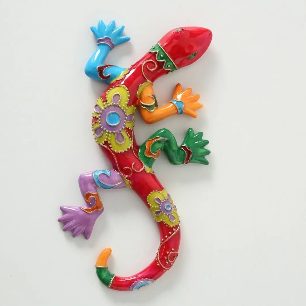 Záhradná figúrka z polyresinu Lizard, 24 cm, viacfarebná