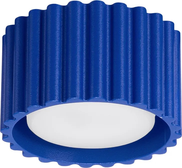 Stropné svietidlo Aura, 1x modré hliníkové tienidlo, (6 cm)