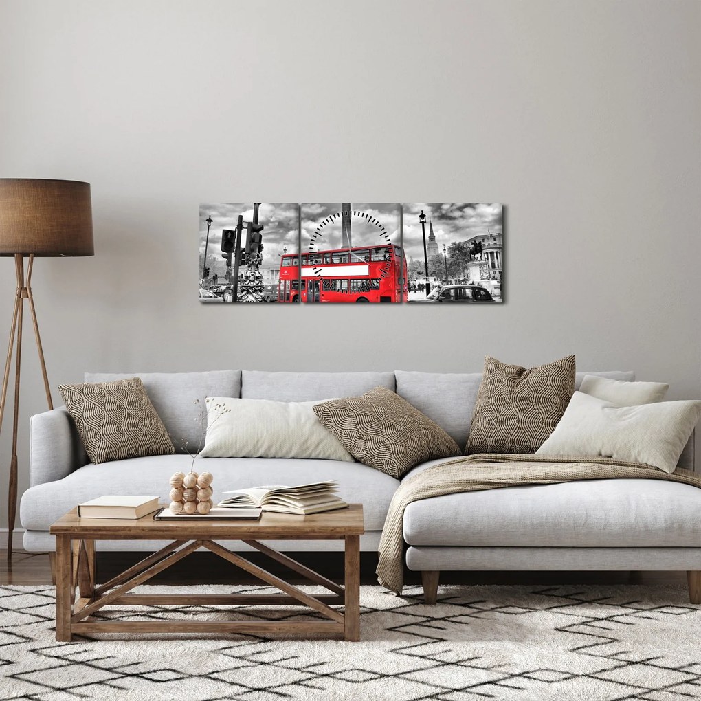 Obraz - Trafalgar Square (s hodinami) (90x30 cm)