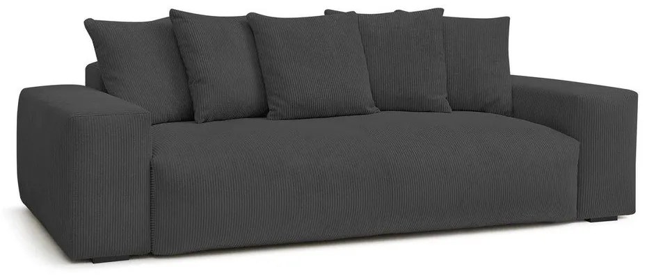 Sivá menčestrová pohovka 280 cm Voltaire – Bobochic Paris