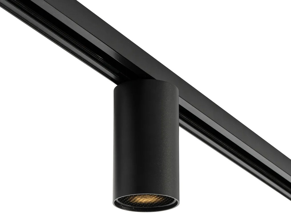 Moderný čierny reflektor pre 1-fázový koľajnicový systém GU10 35 mm - Iconic Ruby Honey