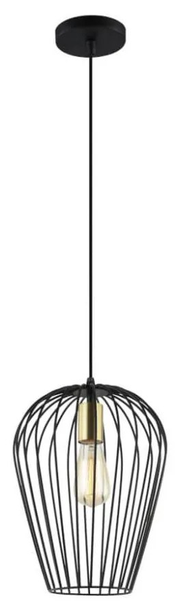 Klausen 111013 - Luster na lanku BLANCHE 1xE27/11W/230V čierna