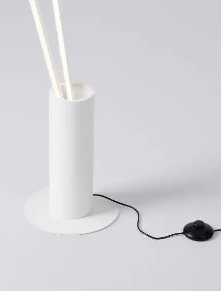 LED biela stojaca lampa Kimolia