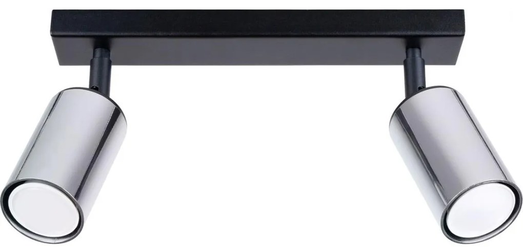 Sollux SL.1367 - Bodové svietidlo WINX 2xGU10/10W/230V čierna/chróm