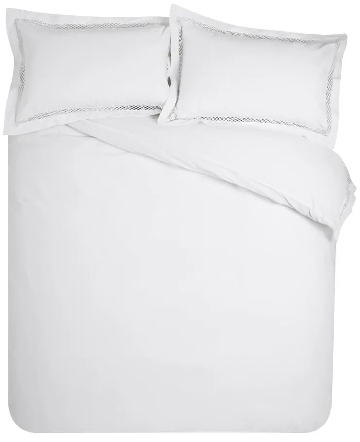 Biele obliečky na jednolôžko 135x200 cm Classic Lattice Lace – Catherine Lansfield