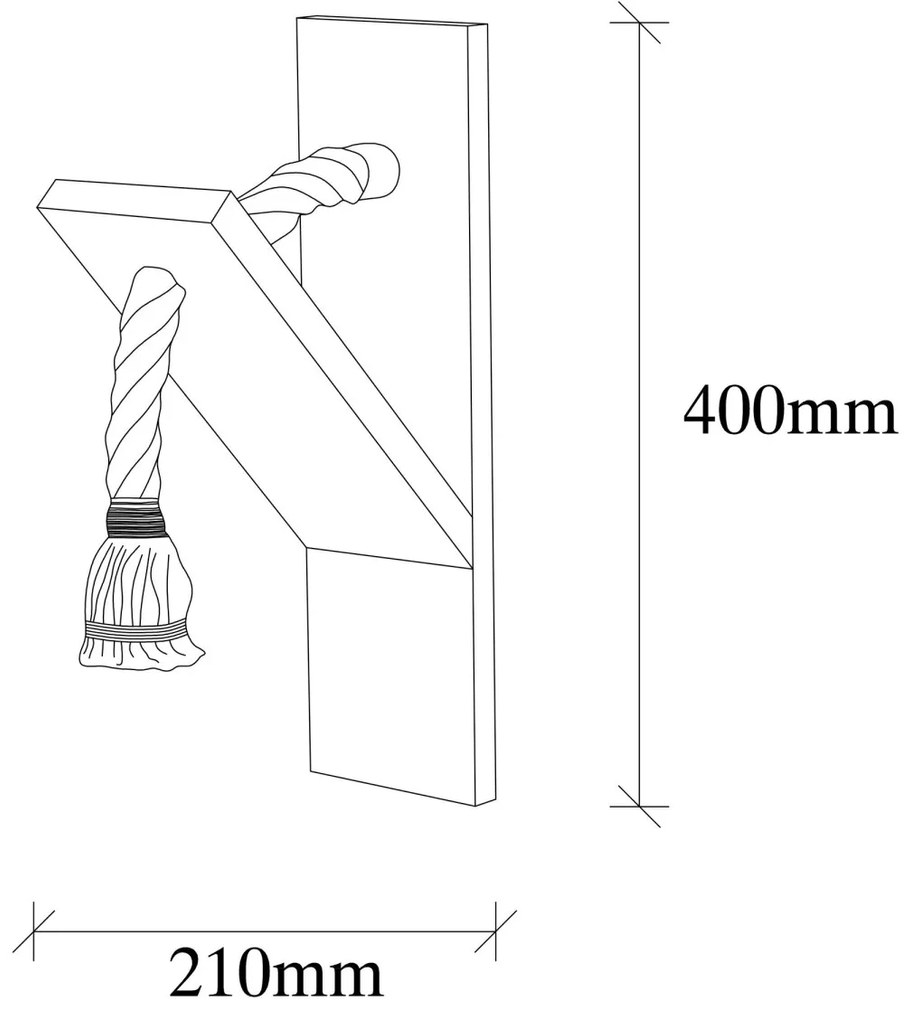 Nástenná lampa Erebos II jedľa