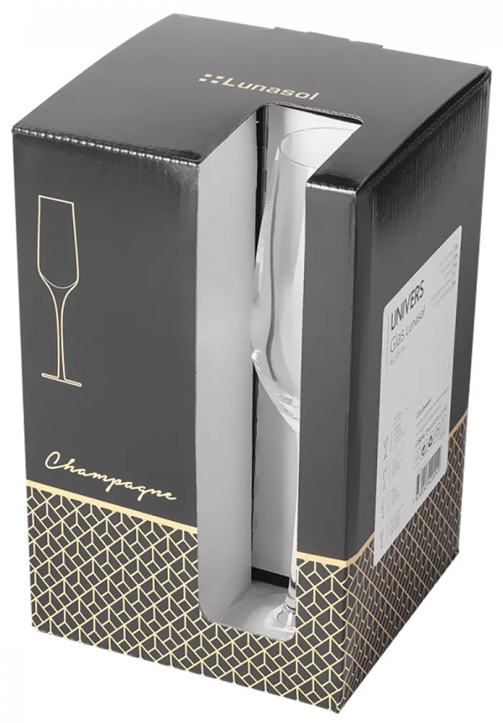 Poháre na šampanské 250 ml set 4 ks - Univers Glas Lunasol META Glass - 322121