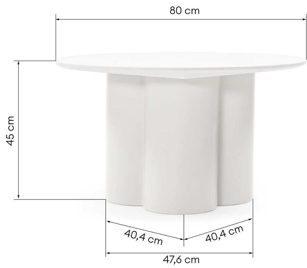 Konferenční stolek Lazaro 80 cm šedo-béžový