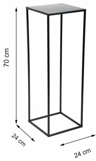 Stojan na kvety 70x24 cm čierna