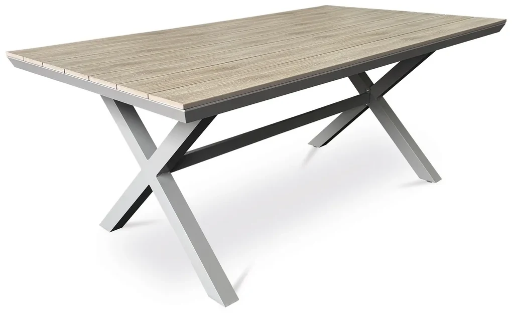 Autronic Záhradný stôl, hliník, polywood, béžová, AZT-S1510 OAK