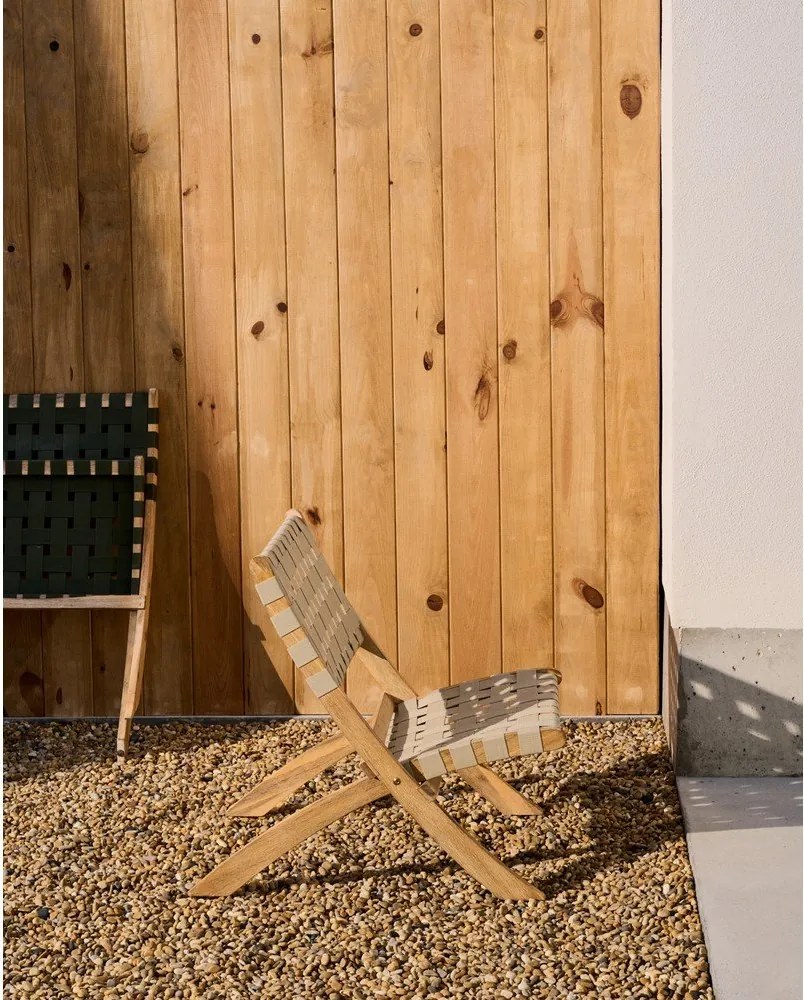 Drevené záhradné kreslo v prírodnej farbe Chabeli – Kave Home