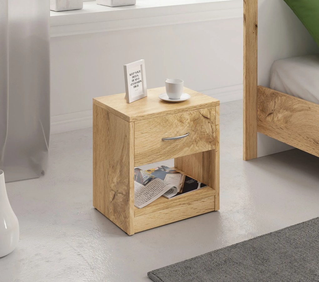 Noční stolek Naka 39 cm dub Wotan