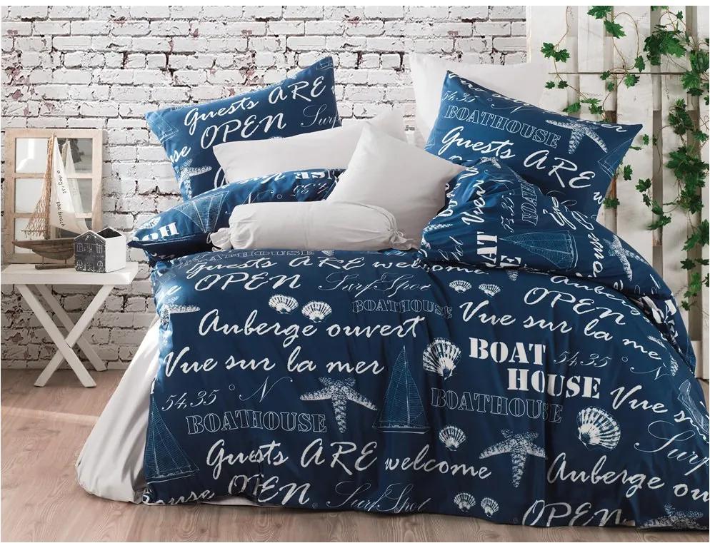 Posteľné obliečky Boat House Modré 200x220/2x70x90 cm