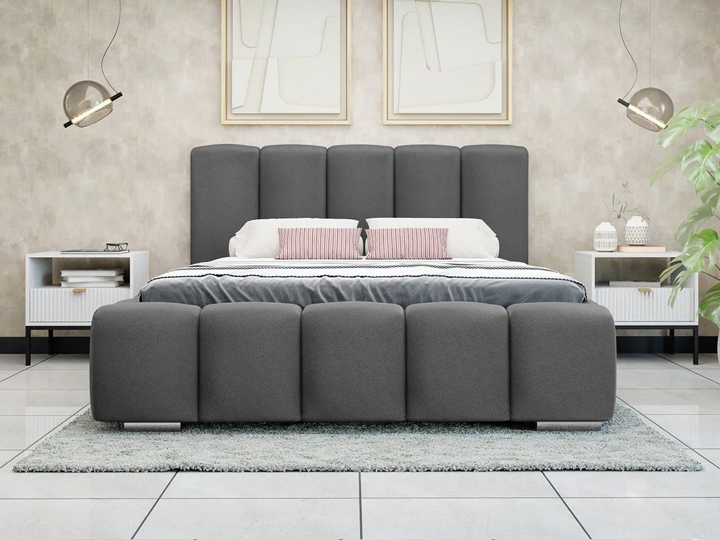 Čalúnená manželská posteľ Lisko, Rozmer postele: 160x200, Farba poťahu: Paros 01