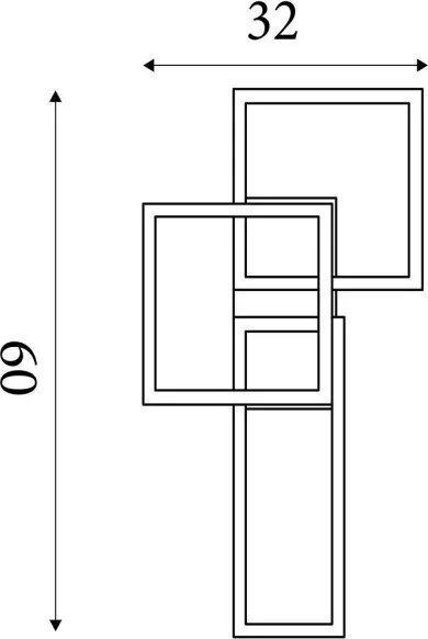 Searchlight 28612BK - LED stmievateľné stropné svietidlo WALL ART II LED/30W/230V 32x60 cm