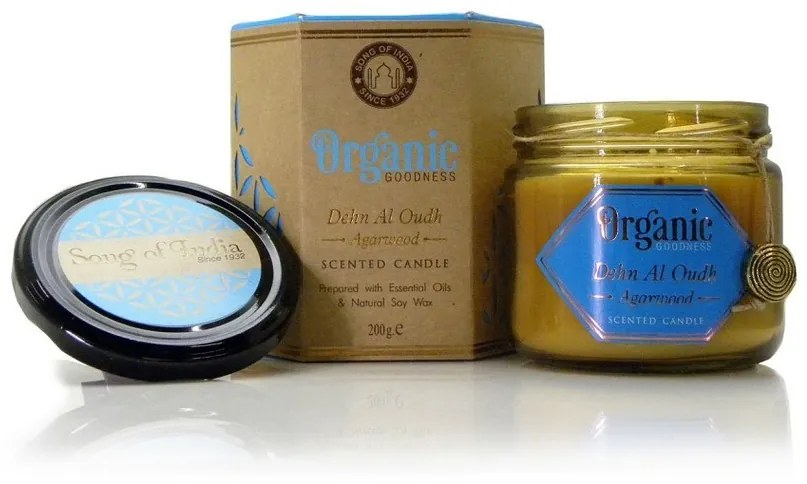 Organická sviečka Dehn Al Oudh - Agarwood 200 g v jantárovom skle