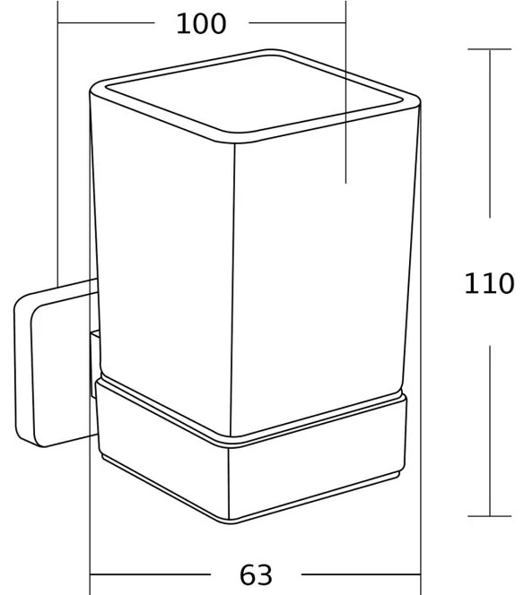 Mexen príslušenstvo, ASIS držiak na kefku, zlatá, 7017638-50