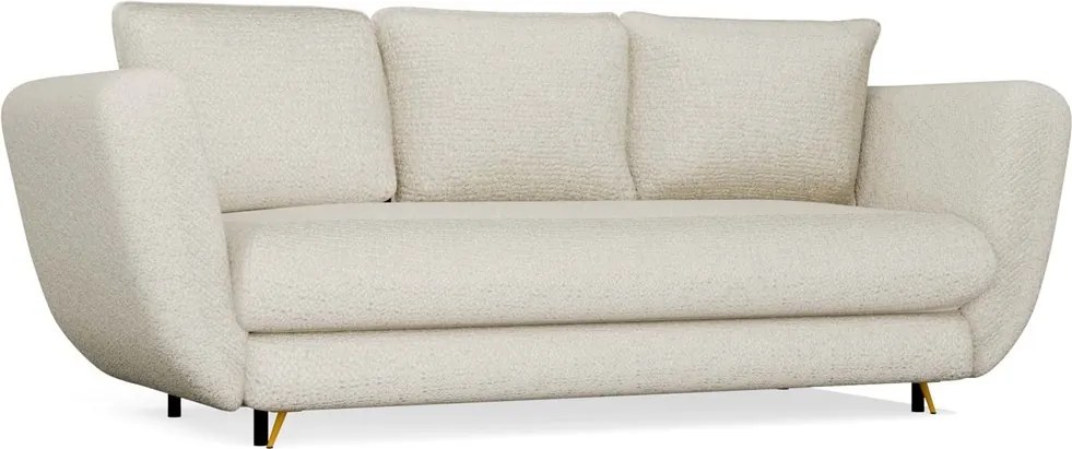Trojmiestna rozkladacia pohovka Saris 248 cm béžová/zlatá