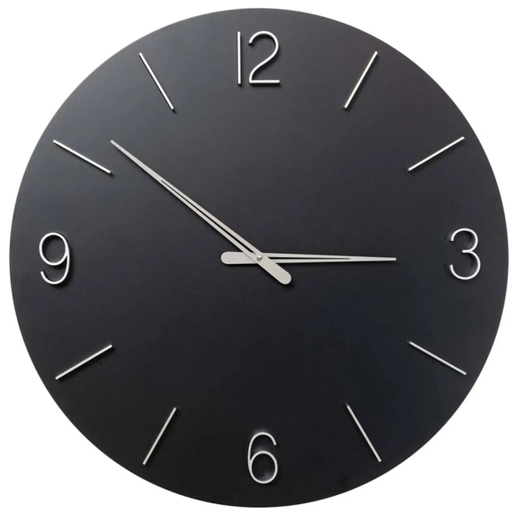 KARE DESIGN Nástenné hodiny Oscar čierna, 60 cm ∅ 60 × 4 cm