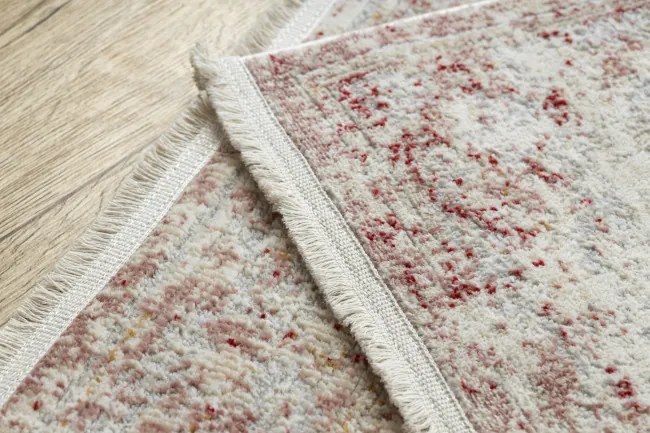 Koberec / behúň DISTIN 0828A ružový / púdrový / biely