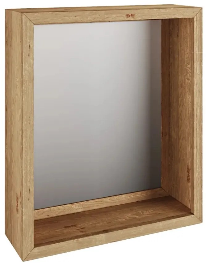 furniture-nabytek.cz - Masívne kúpeľňové zrkadlo Sydney z divokého duba, olejované, hnedé – 56×18×65 cm